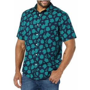NEW Amazon Essentials Men's Short Sleeve Dress Shirt Stretch S